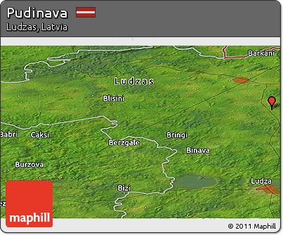 Satellite Panoramic Map of Pudinava