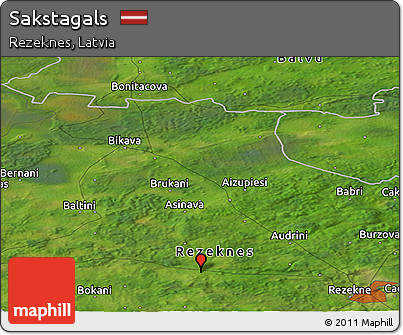 Satellite Panoramic Map of Sakstagals