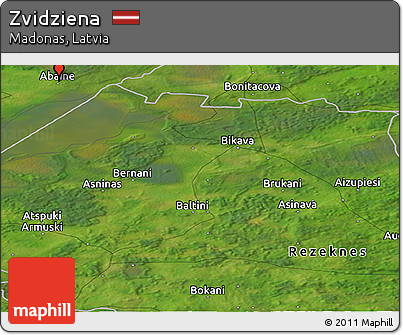 Satellite Panoramic Map of Zvidziena