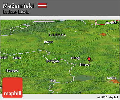 Satellite Panoramic Map of Mežernieki