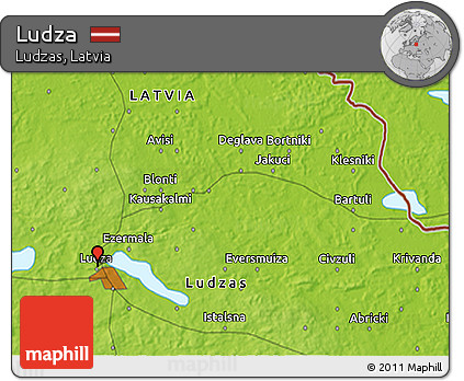 Physical 3D Map of Ludza