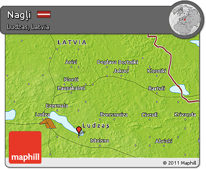 Physical 3D Map of Nagļi