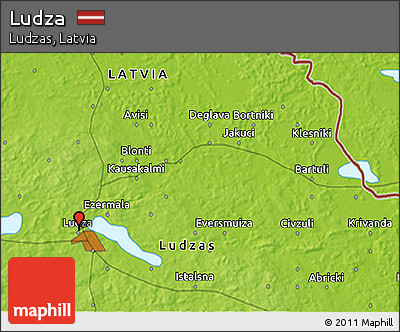 Physical 3D Map of Ludza