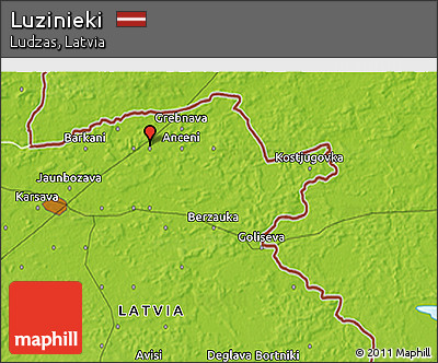 Physical 3D Map of Luzinieki