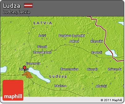 Physical 3D Map of Ludza
