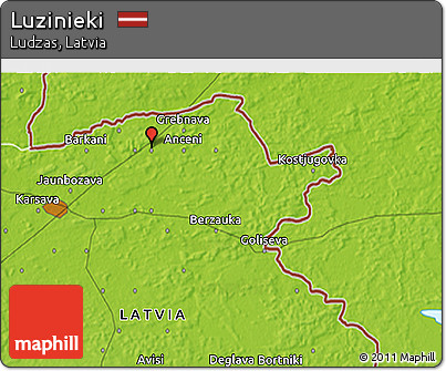 Physical 3D Map of Luzinieki