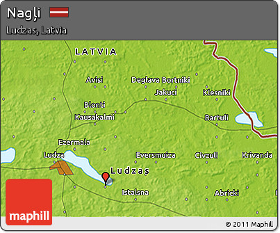 Physical 3D Map of Nagļi