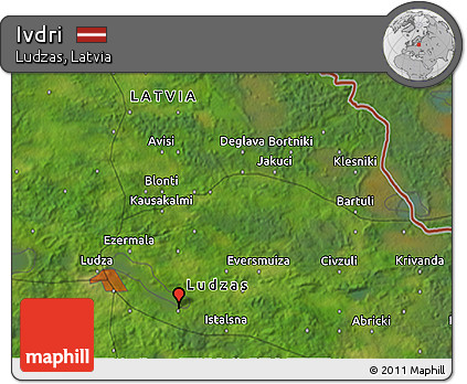 Satellite 3D Map of Ivdri