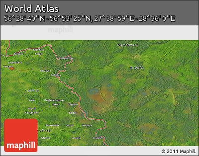 Satellite 3D Map of the Area around 56° 41' 3" N, 28° 7' 30" E