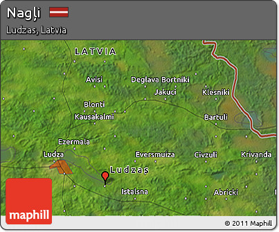 Satellite 3D Map of Nagļi