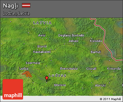Satellite 3D Map of Nagļi