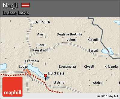 Shaded Relief 3D Map of Nagļi