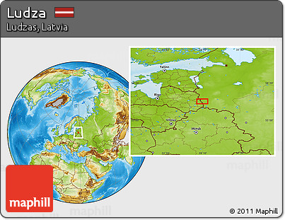 Physical Location Map of Ludza