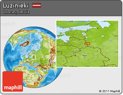 Physical Location Map of Luzinieki