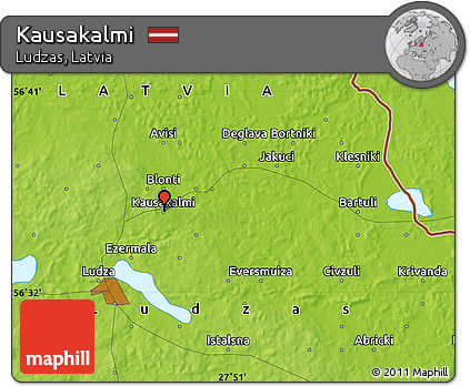 Physical Map of Kausakalmi