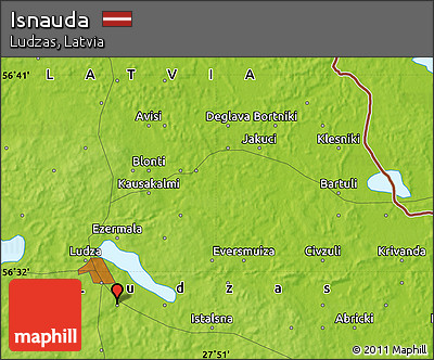Physical Map of Isnauda
