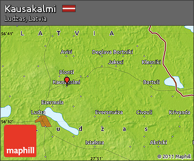 Physical Map of Kausakalmi
