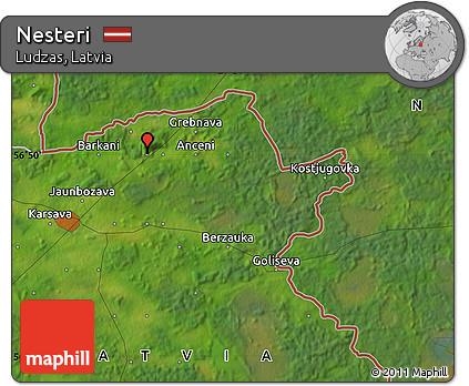 Satellite Map of Nesteri