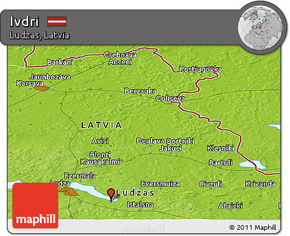 Physical Panoramic Map of Ivdri