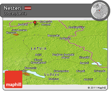 Physical Panoramic Map of Nesteri