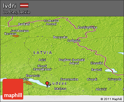 Physical Panoramic Map of Ivdri