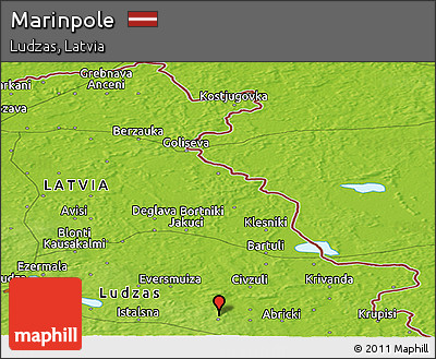 Physical Panoramic Map of Marinpole