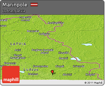 Physical Panoramic Map of Marinpole