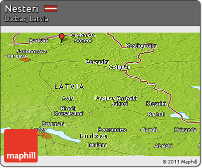 Physical Panoramic Map of Nesteri