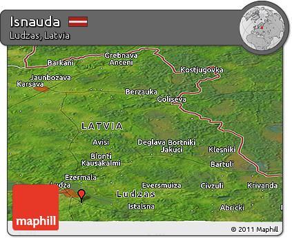 Satellite Panoramic Map of Isnauda