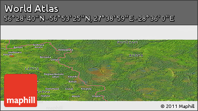 Satellite Panoramic Map of the Area around 56° 41' 3" N, 28° 7' 30" E
