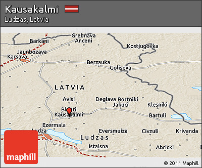 Shaded Relief Panoramic Map of Kausakalmi