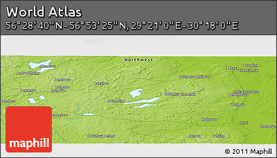 Physical Panoramic Map of the Area around 56° 41' 3" N, 29° 49' 30" E