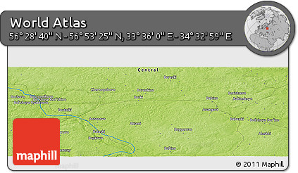Physical Panoramic Map of the Area around 56° 41' 3" N, 34° 4' 30" E
