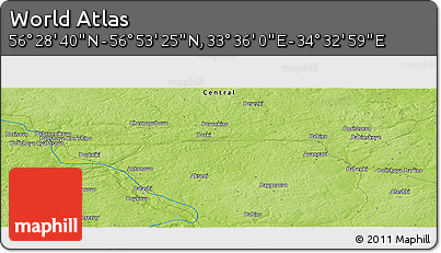 Physical Panoramic Map of the Area around 56° 41' 3" N, 34° 4' 30" E