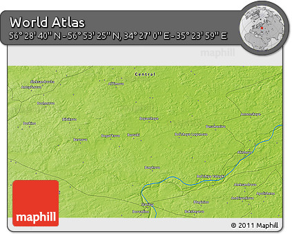 Physical 3D Map of the Area around 56° 41' 3" N, 34° 55' 29" E