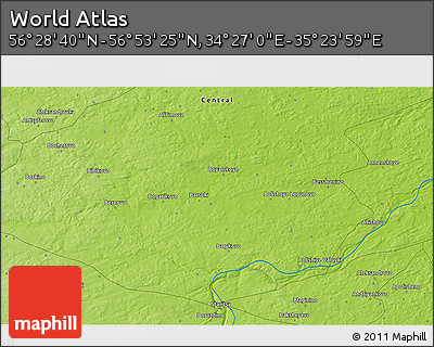 Physical 3D Map of the Area around 56° 41' 3" N, 34° 55' 29" E