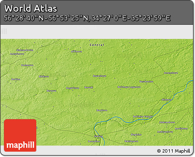 Physical 3D Map of the Area around 56° 41' 3" N, 34° 55' 29" E