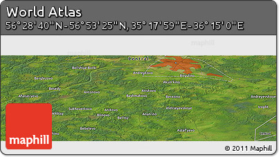 Satellite Panoramic Map of the Area around 56° 41' 3" N, 35° 46' 29" E