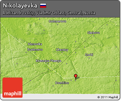 Physical 3D Map of Nikolayevka
