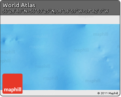 Shaded Relief 3D Map of the Area around 56° 41' 3" N, 38° 10' 29" W