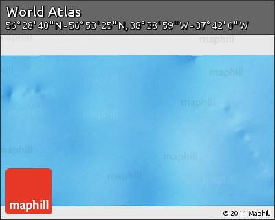Shaded Relief 3D Map of the Area around 56° 41' 3" N, 38° 10' 29" W
