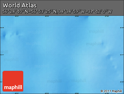 Physical Map of the Area around 56° 41' 3" N, 38° 10' 29" W