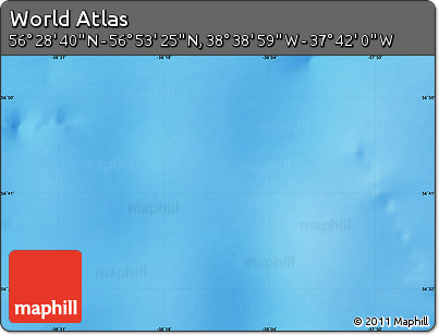 Physical Map of the Area around 56° 41' 3" N, 38° 10' 29" W