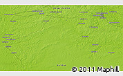 Physical 3D Map of the area around 56° 41' 3" N, 45° 7' 30" E