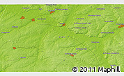 Physical 3D Map of the area around 56° 41' 3" N, 51° 55' 29" E