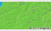 Political 3D Map of the area around 56° 41' 3" N, 51° 55' 29" E