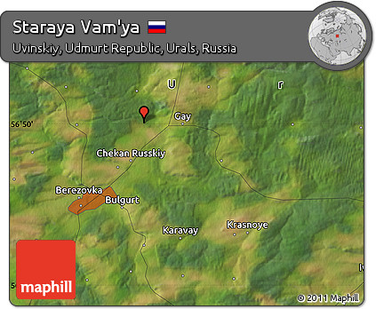 Satellite Map of Staraya Vam'ya