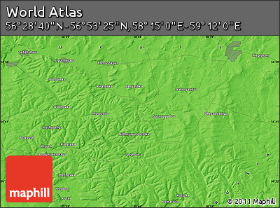 Political Map of the Area around 56° 41' 3" N, 58° 43' 30" E