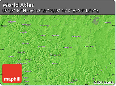 Political Map of the Area around 56° 41' 3" N, 58° 43' 30" E