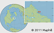 Savanna Style Location Map of the area around 56° 41' 3" N, 61° 7' 30" W